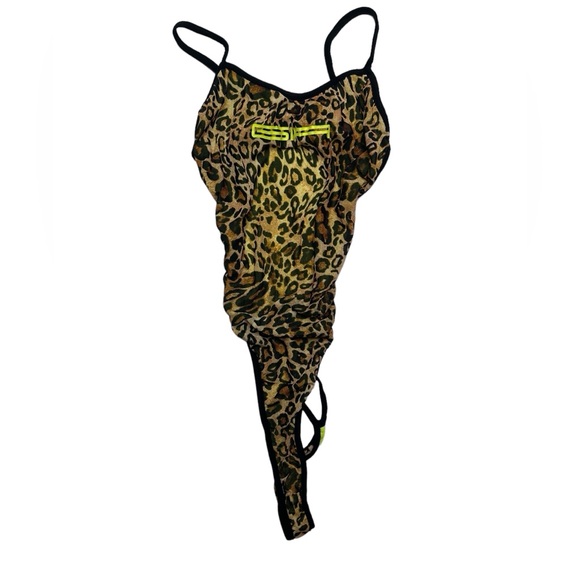 NWOT I AM GIA Dollskill One Piece Leotard Leopard Jaguar Cat XS Extra Small - Picture 5 of 8